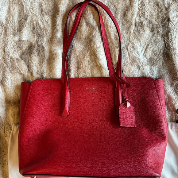 Red Kate Spade Tote with Dust Bag - Picture 2 of 10